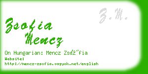 zsofia mencz business card